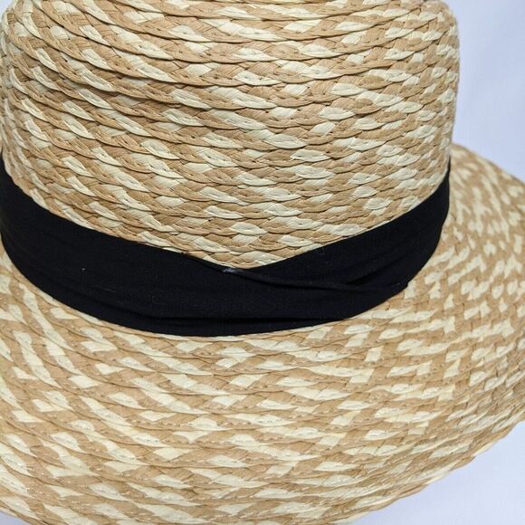 Panama Hat 3-inch Brim Wide Pleated Hatband Black Sweatband with Clip **NEW** - Picture 7 of 10